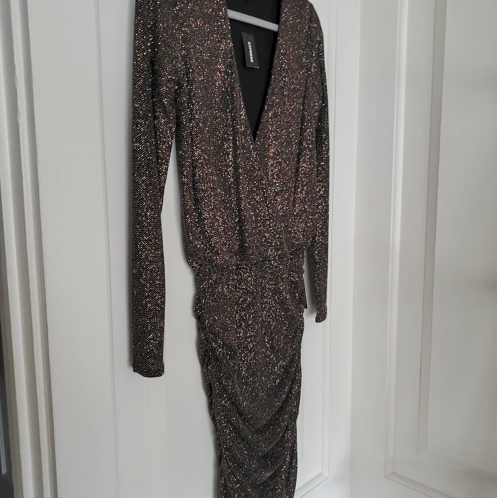 NWT Express Glitter Party Dress - Picture 5 of 9
